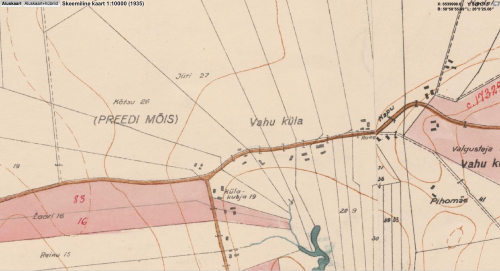 Kõrtsi - katastrikaart 1935